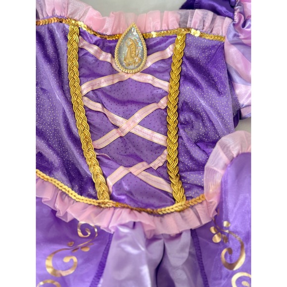 Disney Rapunzel Costume Dress Purple Gold Girls Size 4-6X Jakks Pacific new - Picture 7 of 9